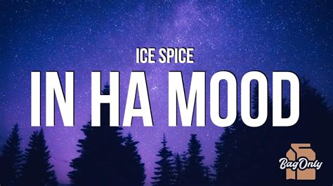 "In Ha Mood" is the third single and the first track from Ice Spice's debut EP Like..?. and fourth track of its deluxe edition, It was released on January 6, 2023. In the song, Ice Spice speaks about a man attempting to persuade her to stay with him, despite her desire to go to parties and enjoy herself. She also continues to flaunt her popularity …